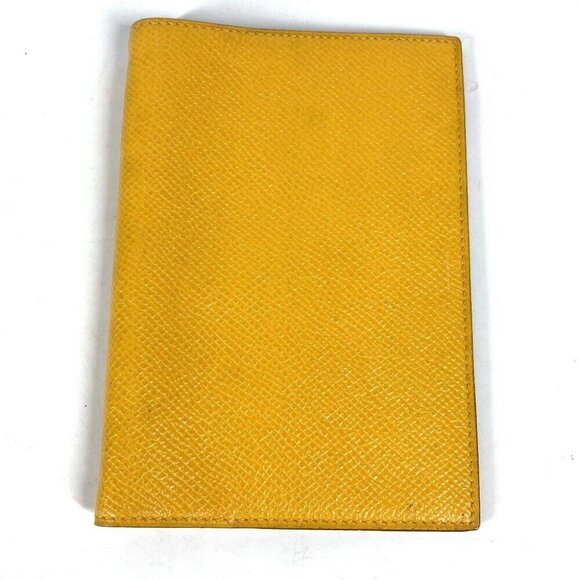 HERMES AgendaPM System notebook stationery Notebook cover Leather yellow - Picture 1 of 10